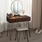 Makeup Dressing Table Included Soft Cushion Seat Stool with 3 Lighting Modes and 2 Large Drawers